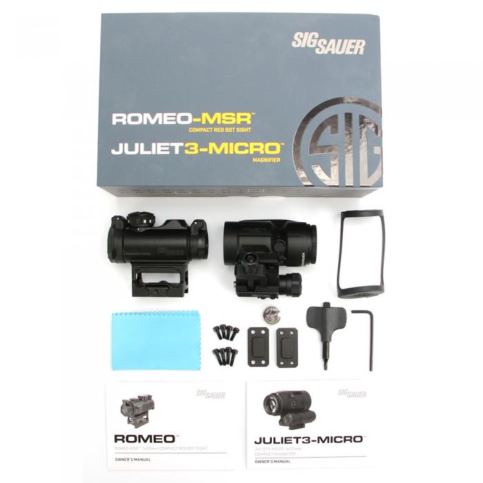 SIG SAUER ROMEO-MSR+JULIET3-MICRO ダットサイト+マグニファイア 【ブラック】 SORJ72001