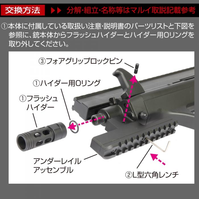 【LayLax.com限定】東京マルイ ステアーHC用 M-LOK レイルハンドガード "ジャベリン"+シャドーロングサイレンサーセット