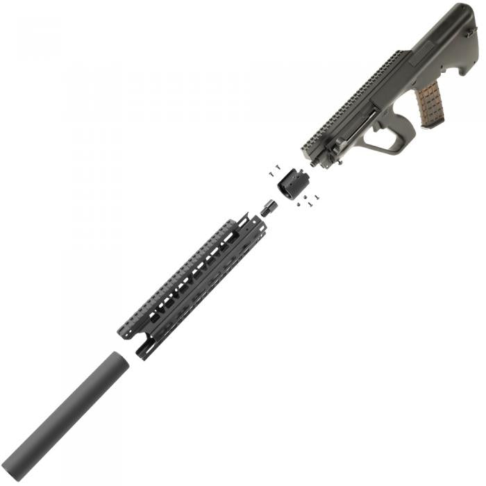 【LayLax.com限定】東京マルイ ステアーHC用 M-LOK レイルハンドガード "ジャベリン"+シャドーロングサイレンサーセット