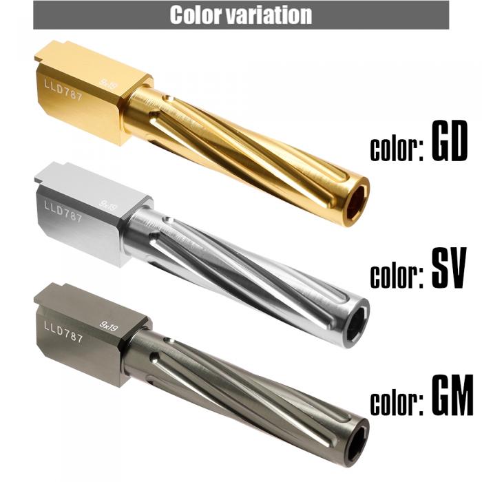 Glock 19 Non-Recoiling "Fixed" Twisted Outer Barrel