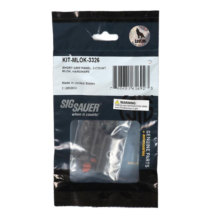 SIG SAUER SHORT GRIP PANEL/3-COUNT/M-lok/HARDWARE