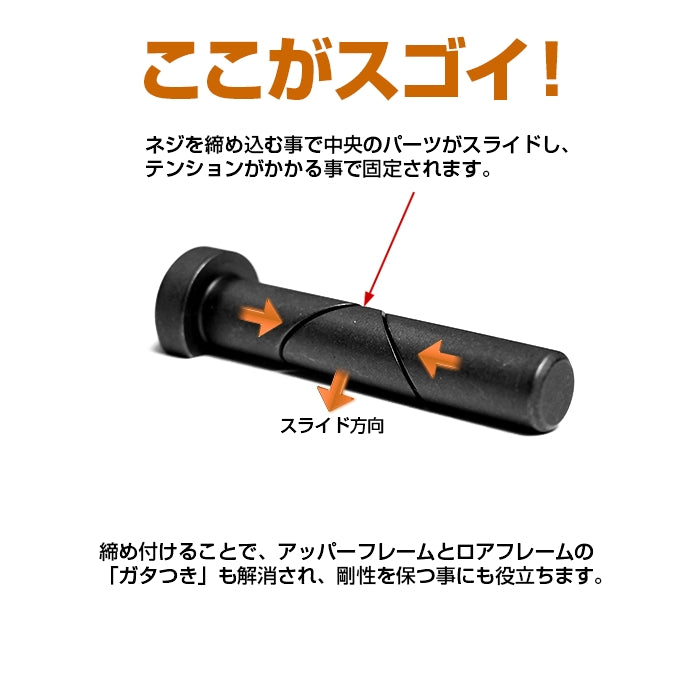 M4メタルフレーム専用 フレームロックピン(フロント)【メール便対応】
