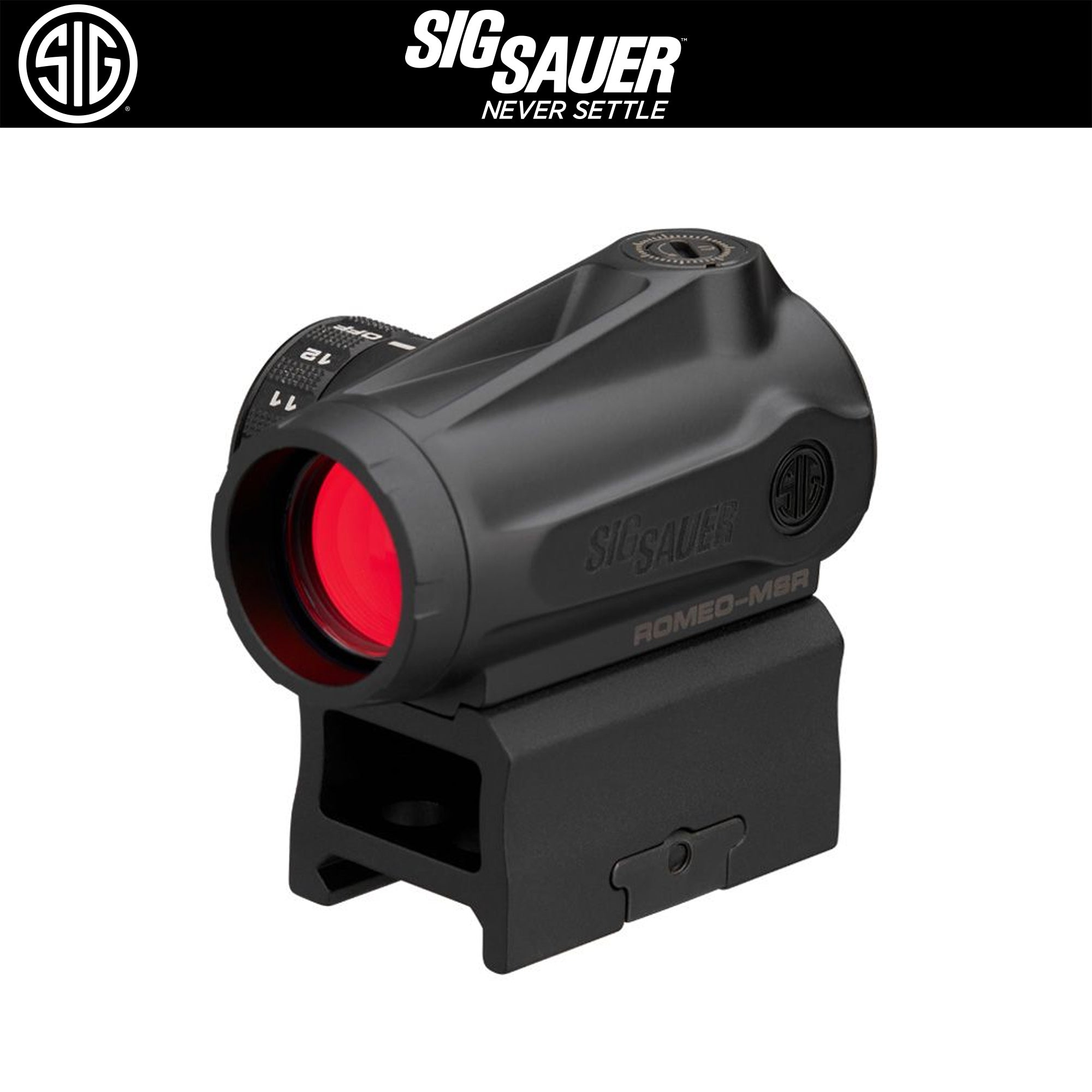 SIG SAUER ROMEO-MSR GEN II COMPACT GREEN DOT SIGHT, 1X20MM, 2 MOA GREEN DOT, 1 MOA ADJ, M1913, BLACK