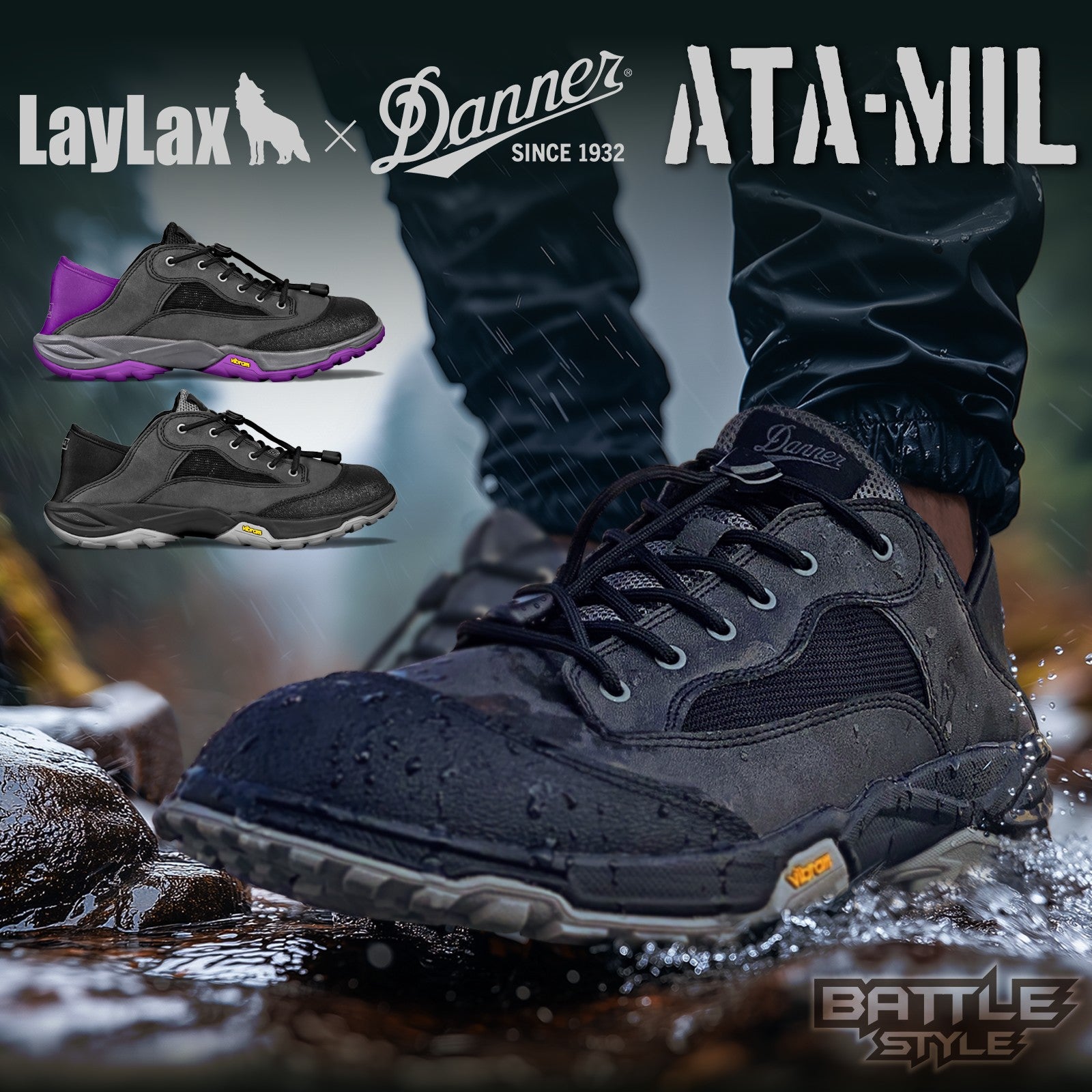 【LayLax × Danner】コラボシューズ ATA-MIL[Battle Style/バトルスタイル]