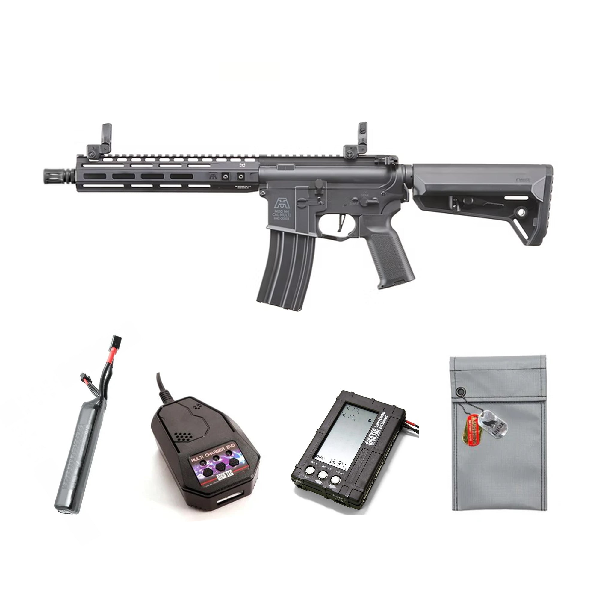 LANCER TACTICAL Gen 3 BG Defense Licensed Type-A MK2 10" Airsoft M4 AEG 電動ガン本体/対象年齢18歳以上