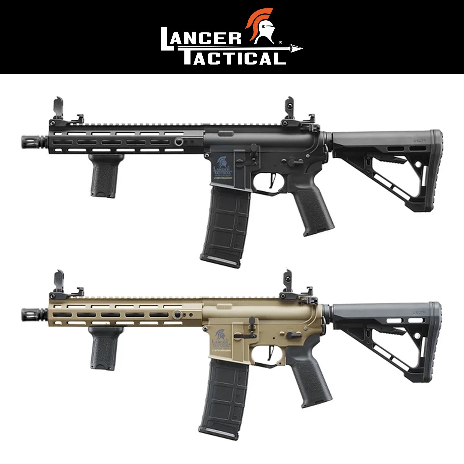 LANCER TACTICAL Gen 3 M4 Hellion（ヘリオン） 10" M-LOK Airsoft AEG w/ Delta Stock 電動ガン本体/対象年齢18歳以上