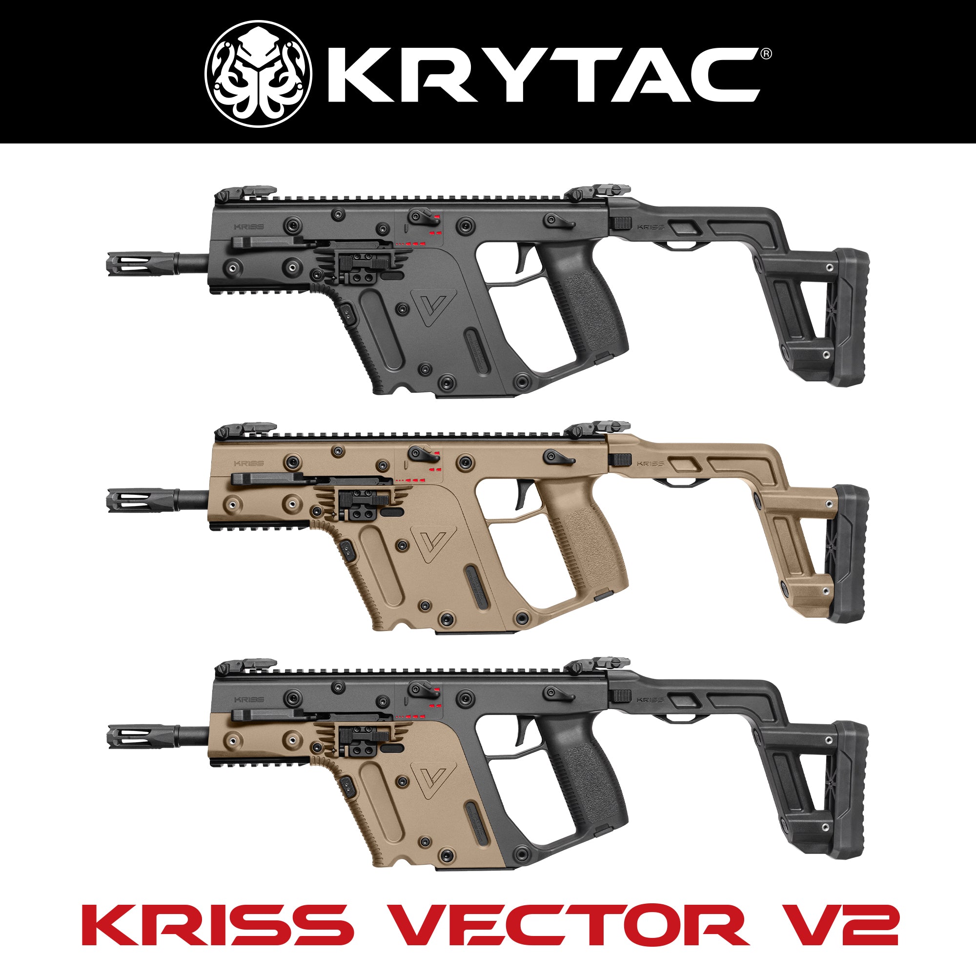 KRYTAC電動ガン本体 KRISS VECTOR(クリスベクター) V2/対象年齢18歳以上【12月末発売予定！予約受付中】