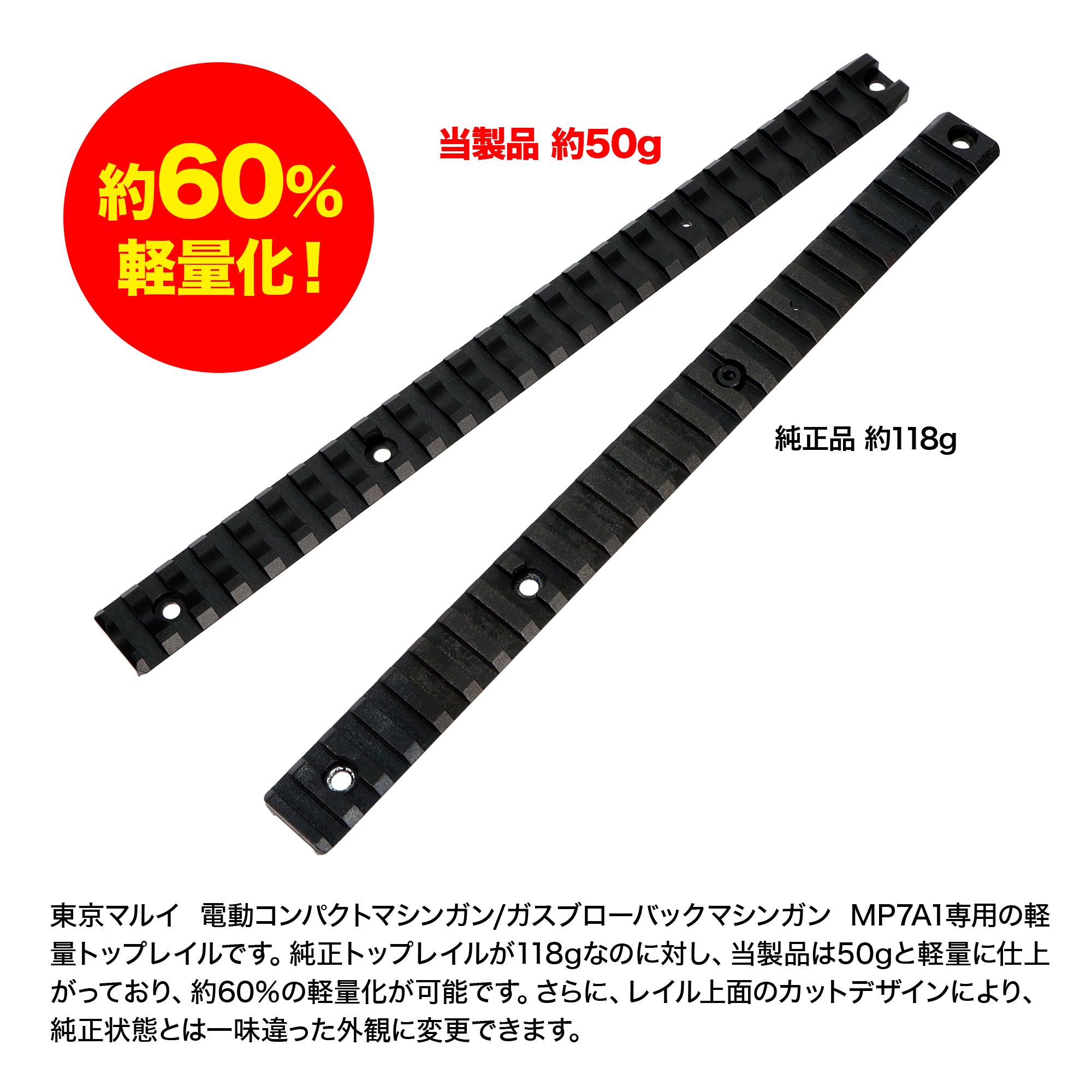 東京マルイ MP7A1 ライトウェイトトップレイル [NITRO.Vo/ニトロヴォイス]