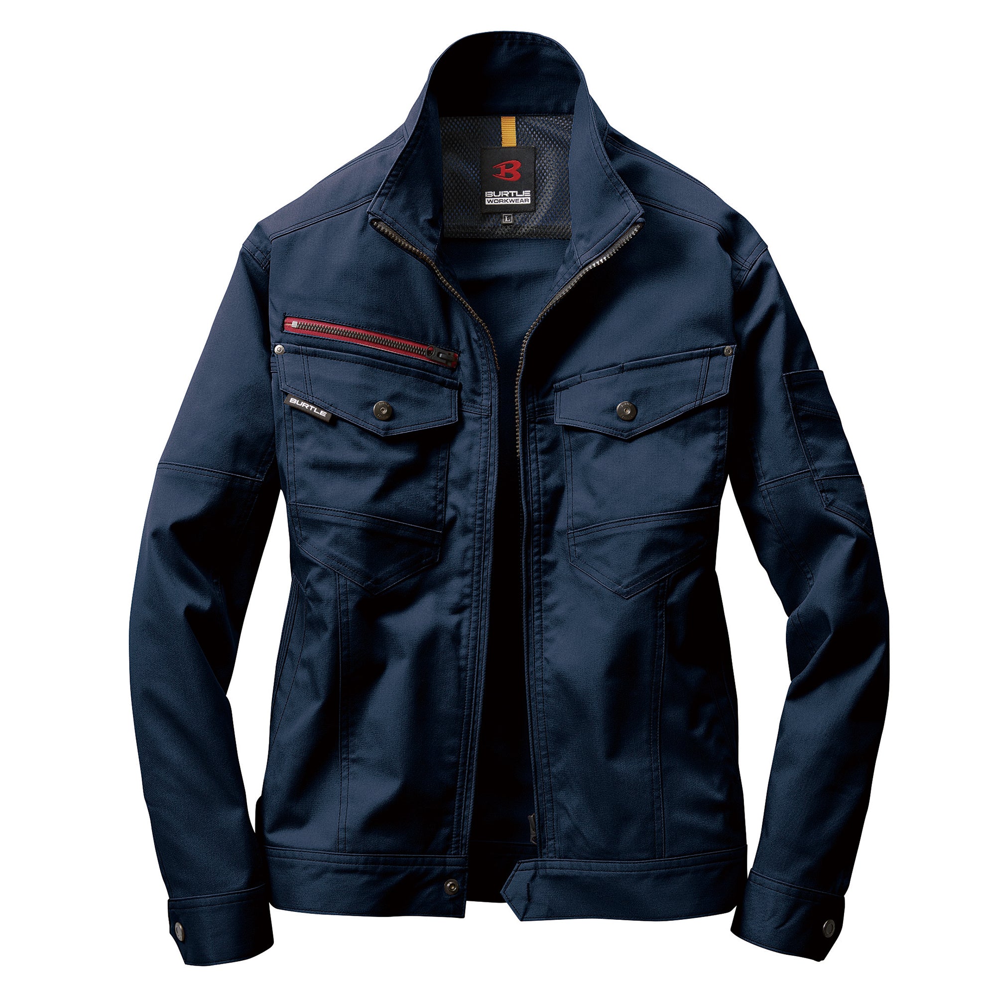 BURTLE T/Cエコストレッチツイル長袖ジャケット（ユニセックス）【ネイビー】7051 バートル