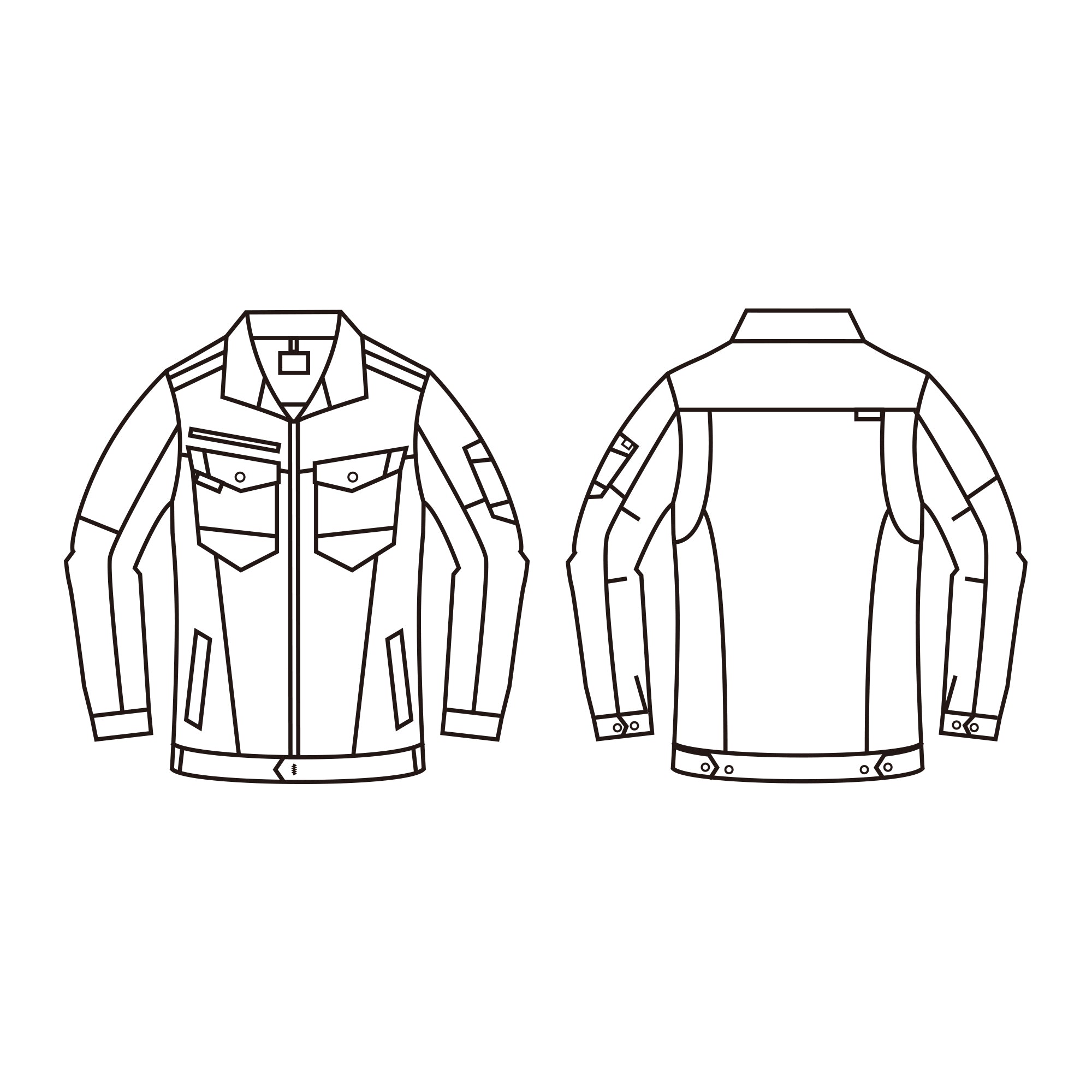 BURTLE T/Cエコストレッチツイル長袖ジャケット（ユニセックス）【ネイビー】7051 バートル