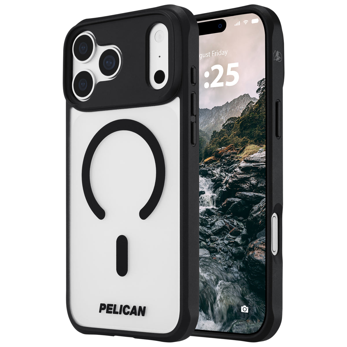 PELICAN Ranger iPhone 18 Pro / iPhone 18 Pro Max Case with MagSafe スマートフォンケース MagSafe対応【フロステッドクリア/ブラック】 [PELICAN(ペリカン)]