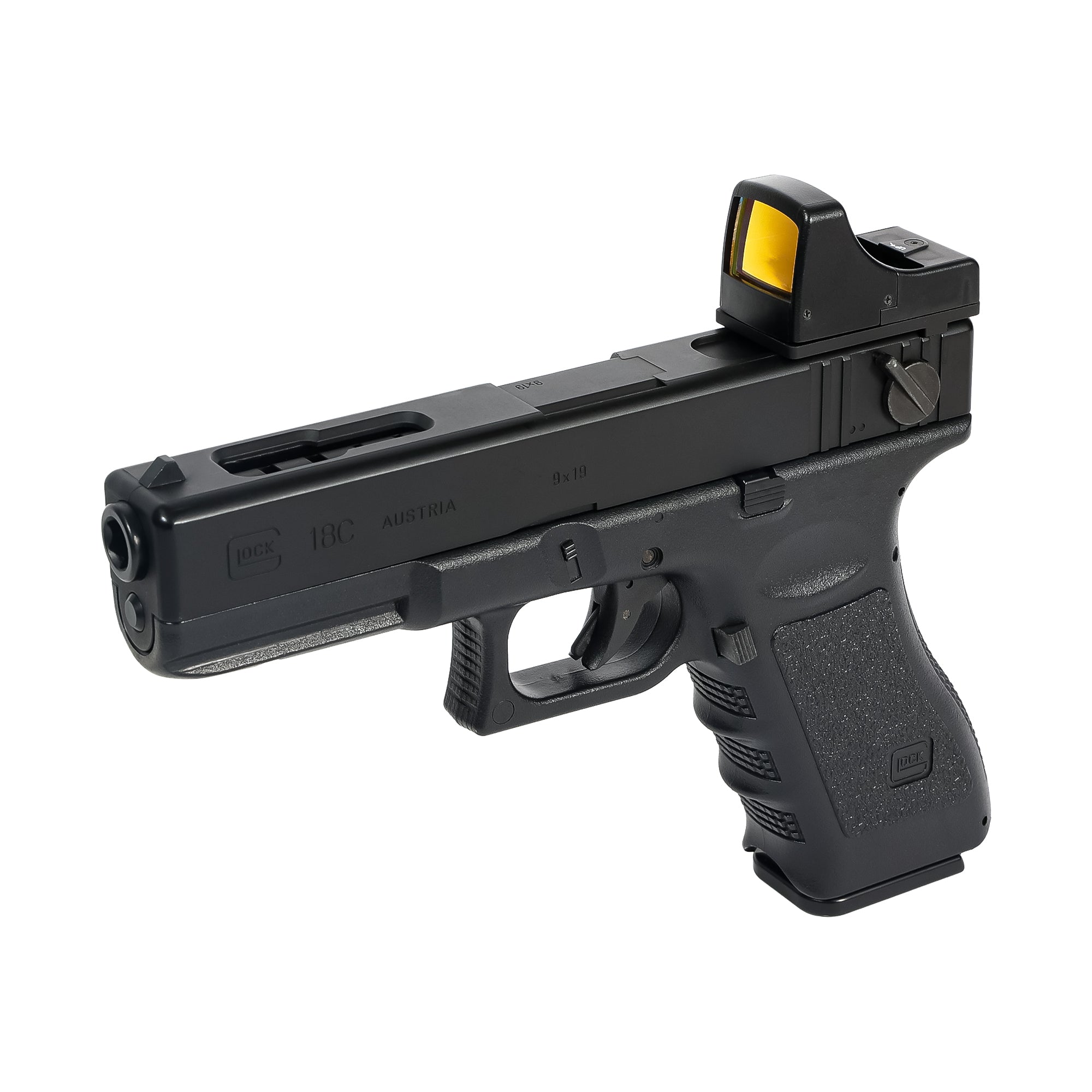 東京マルイ 電動ガン GLOCK グロック 18C 本体、マウントレイル付き 東京マルイ 電動グロック18C マルチマウントプレート [NINEBALL/ナイン