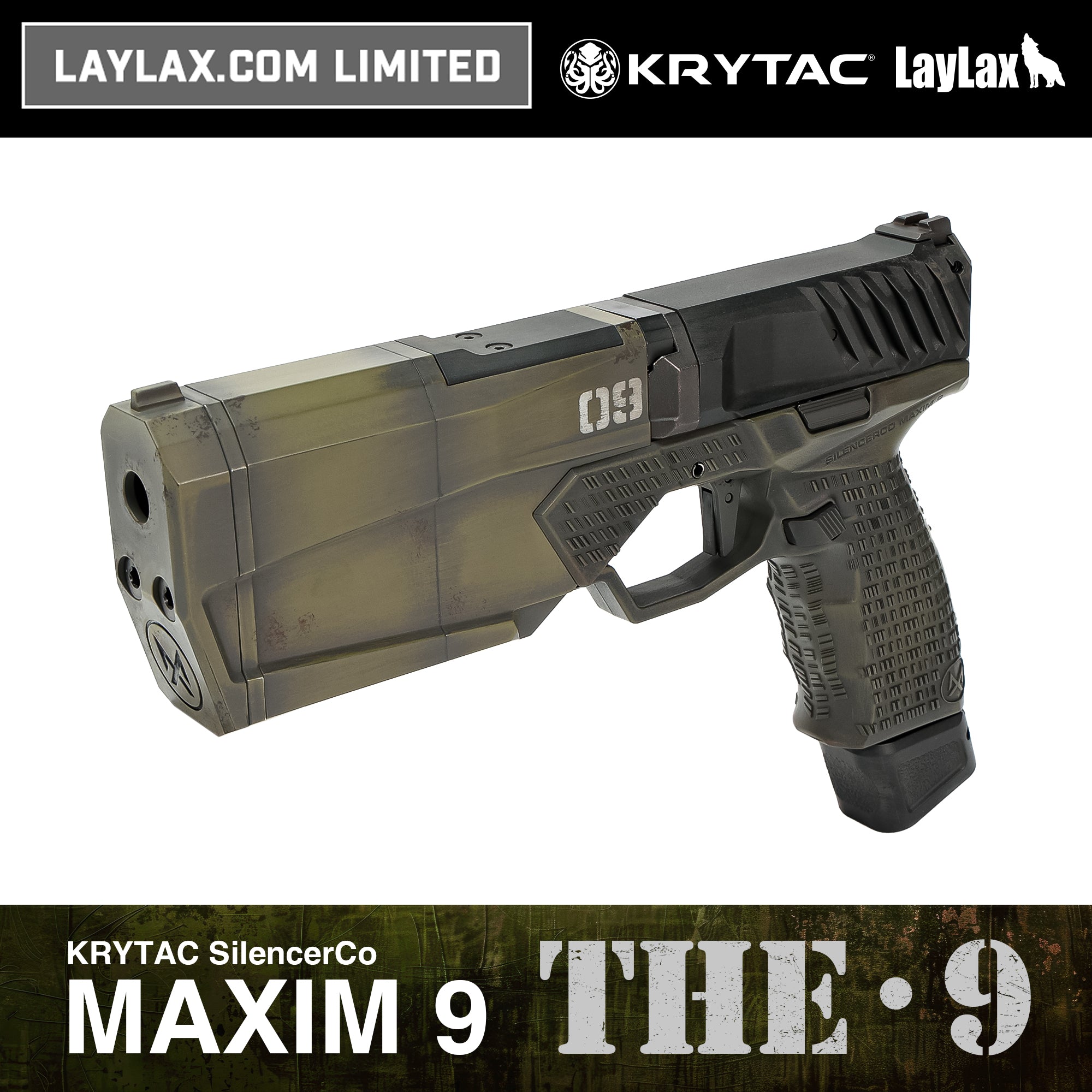 【受注終了】【LayLax.com限定】KRYTAC SilencerCo Maxim 9 CO2 セラコート "THE･9"/対象年齢18歳以上