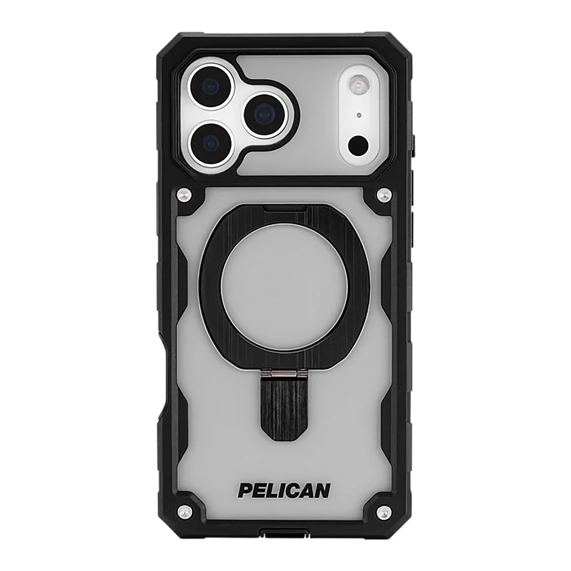 PELICAN SHIELD iPhone17 Pro Max用スマートフォンケース MagSafe対応 スタンド付き【スモーク】 [PELICAN(ペリカン)]