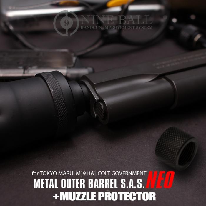 M1911A1 METAL OUTER BARREL S.A.S NEO+MUZZLE PROTECTOR  for TOKYO MARUI M1911A1 COLT GOVERNMENT