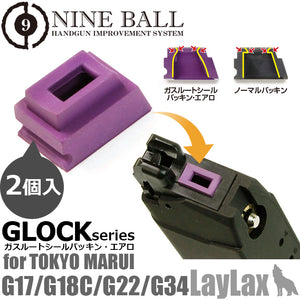 東京マルイ ガスブローバック GLOCK(グロック)シリーズ/ガスルートシールパッキン・エアロ(2個入り)【メール便対応】