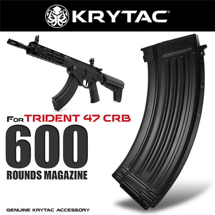 KRYTAC TRIDENT 47CRB Steel Hi-Capa AEG 600rounds AK Magazine