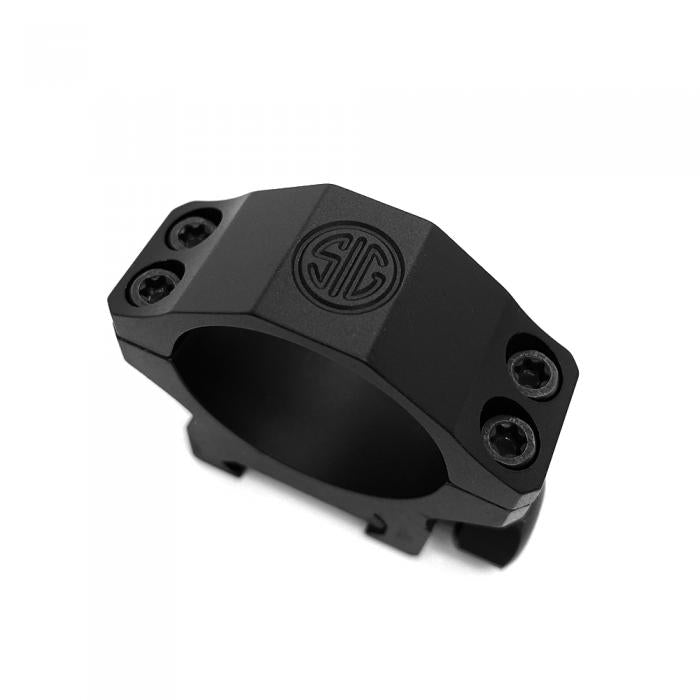 ALPHA1 SCOPE RINGS, 30MM, LOW PROFILE 0.85 IN. , ALUM, SIG HUNTING, COMPLETE SET, MATTE BLK