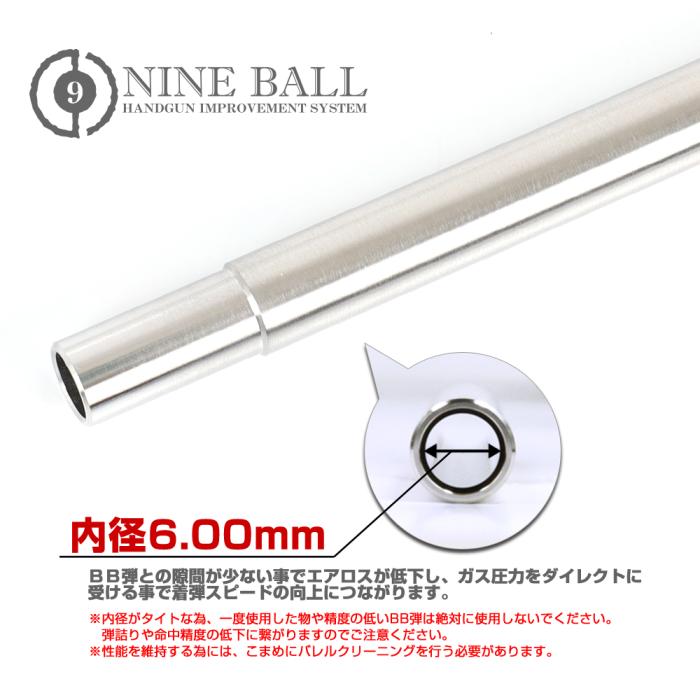 NINEBALL MP7A1用 ロングパワーバレル 215mm(内径6.00mm)