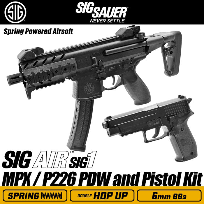 SIG Sauer SIG AIR MPX / P226 Airsoft Spring Powered PDW and Pistol Kit