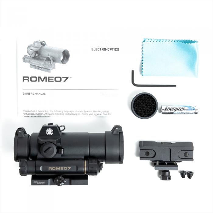 ROMEO7 FULL SIZE RED DOT SIGHT, 1X30MM, 2 MOA RED DOT, 0.5 MOA ADJ, M1913, BLACK[SIG SAUER], SOR71001