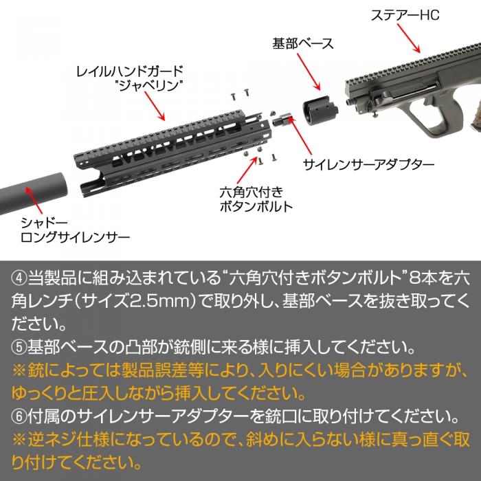 LayLax.com限定】東京マルイ ステアーHC用 M-LOK レイルハンドガード 