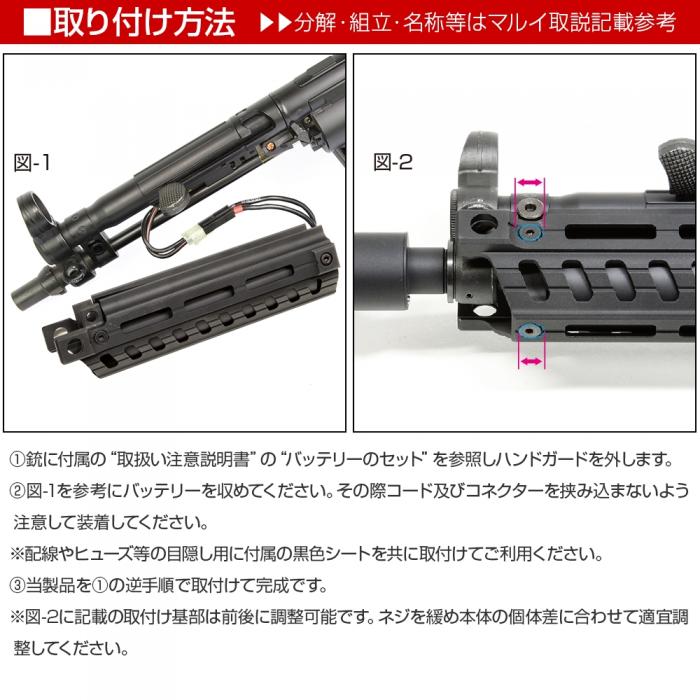 本物保証! 次世代MP5対応 20mmレールハンドガード バッテリー収納可 