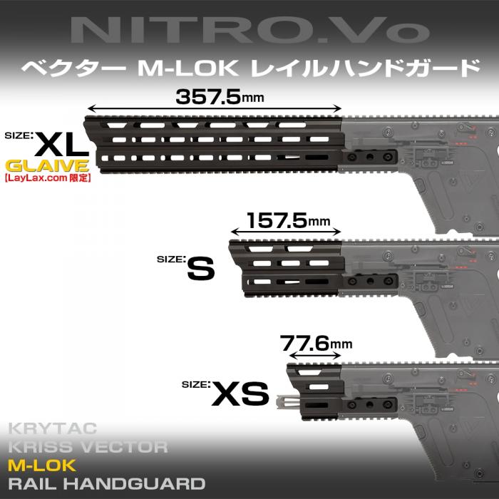 KRISS VECTOR クリスベクター M-LOK レイルハンドガード [XS][NITRO.Vo/ニトロヴォイス]