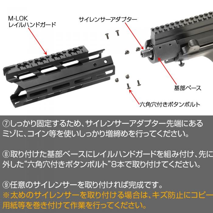 東京マルイ ステアーHC用 M-LOK レイルハンドガード [NITRO.Vo/ニトロヴォイス]