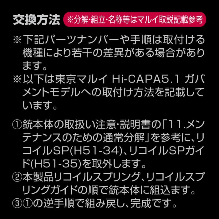 ハイキャパ5.1 リコイルスプリングガイド & ショートストローク